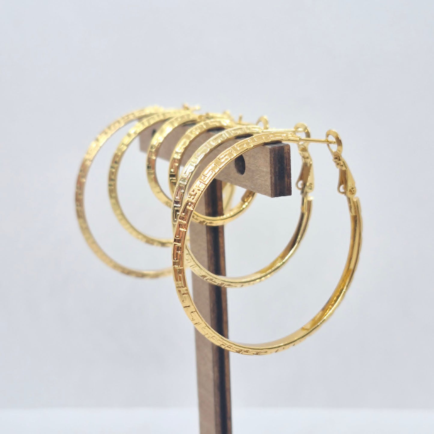 Stainless Steel Gold Plated Hoop Earrings