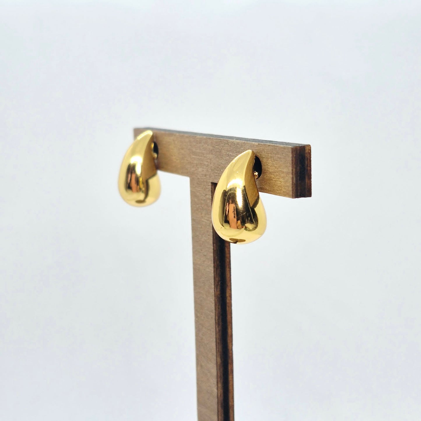 RainDrop Earrings in Stainless Steel Gold Plating