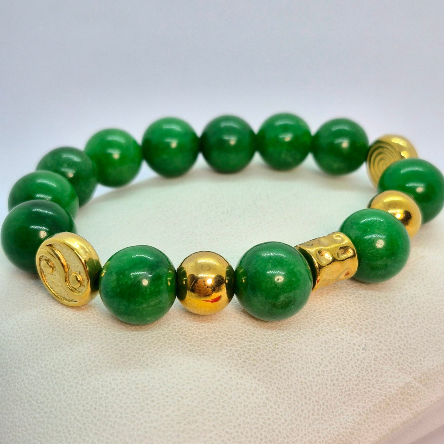 Natural South China Jade Bracelet in 10mm Stones