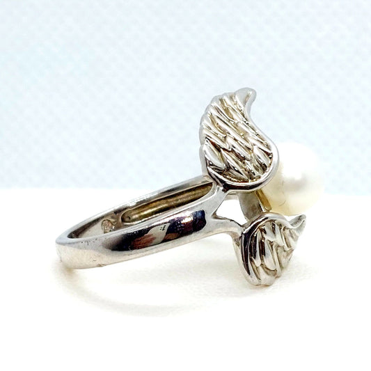 Natural Freshwater Pearl Ring in Sterling Silver