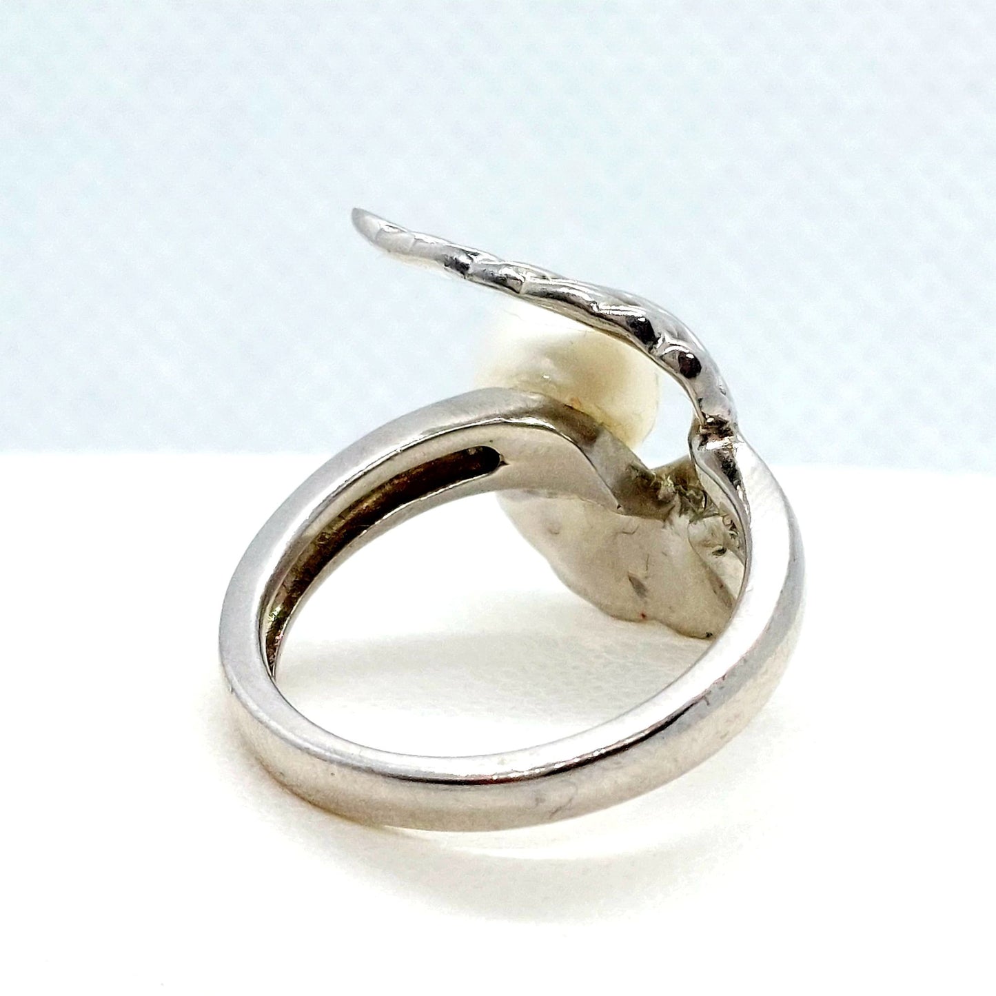 Natural Freshwater Pearl Ring in Sterling Silver