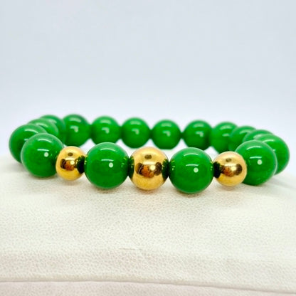 Natural South China Jade Bracelet in 10mm Stones