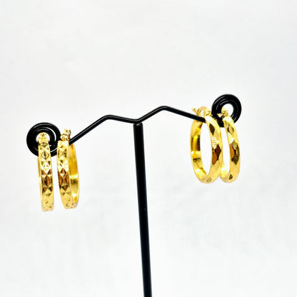 Hoop Earrings in Gold Plated Stainless Steel