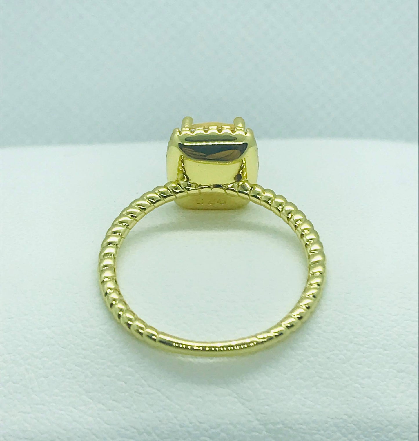 Natural Citrine Ring in Sterling Silver Gold Plated