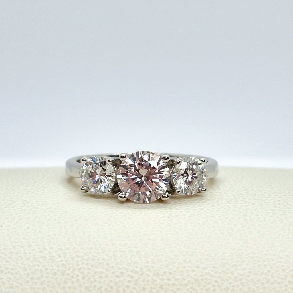 2ct Moissanite Diamond Ring in Sterling Silver