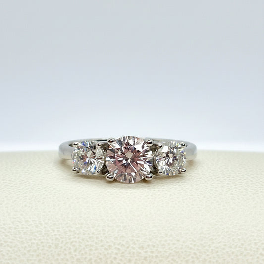 2ct Moissanite Diamond Ring in Sterling Silver