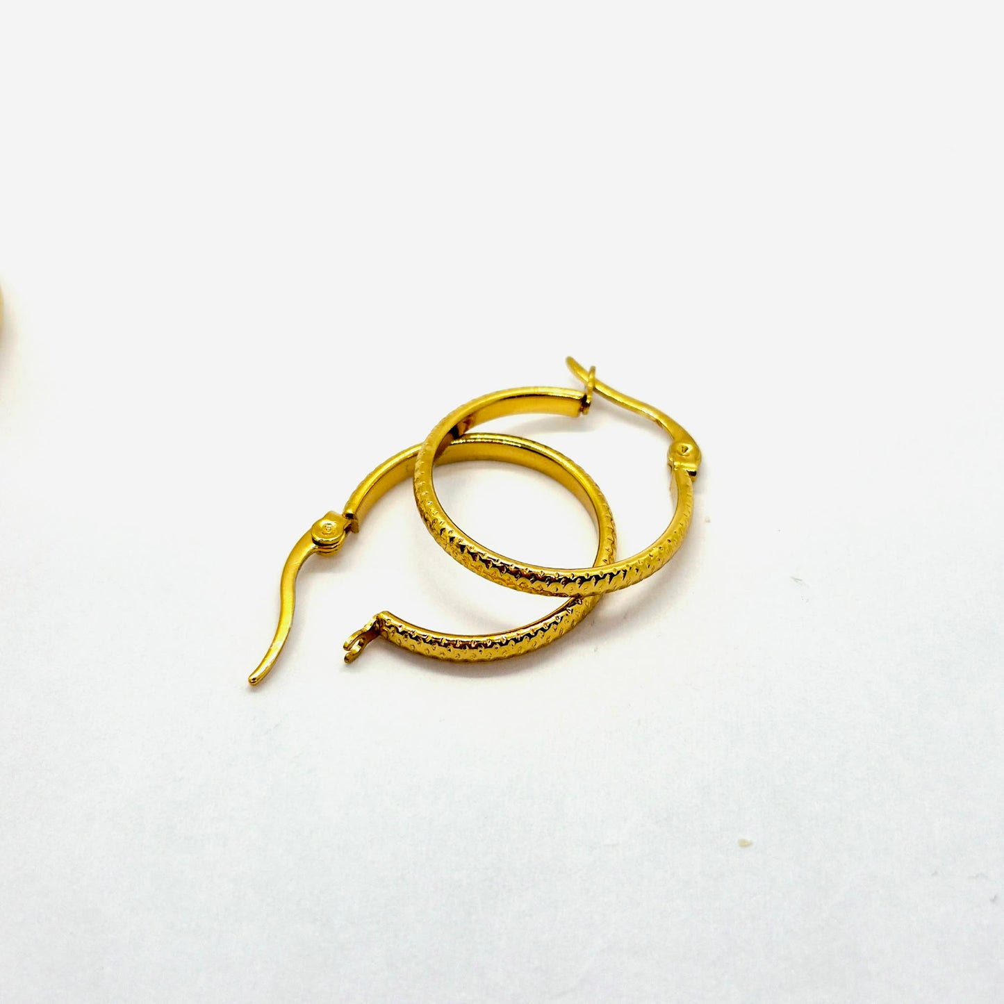 Hoop Earrings in Gold Plated Stainless Steel