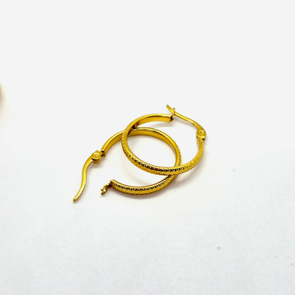 Hoop Earrings in Gold Plated Stainless Steel