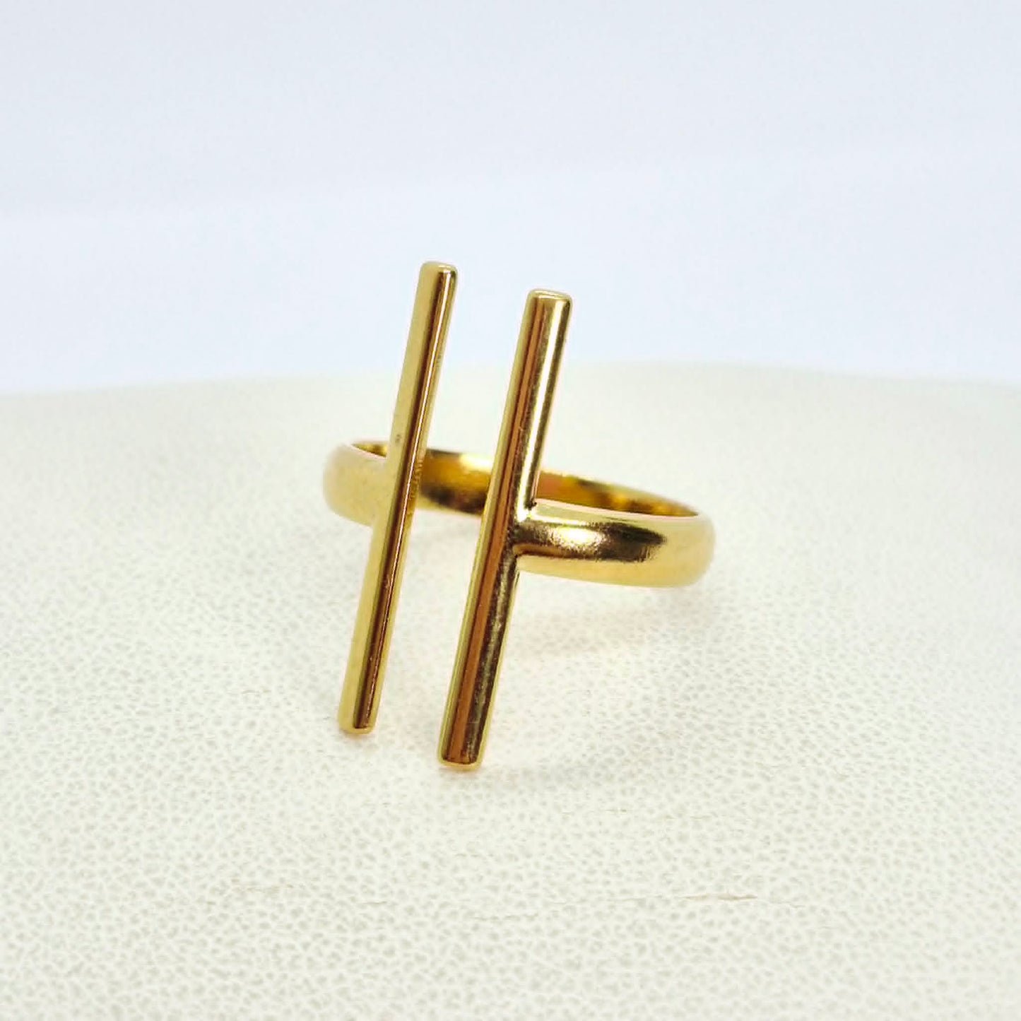 Gold Plated Stainless Steel Ring Resizeable