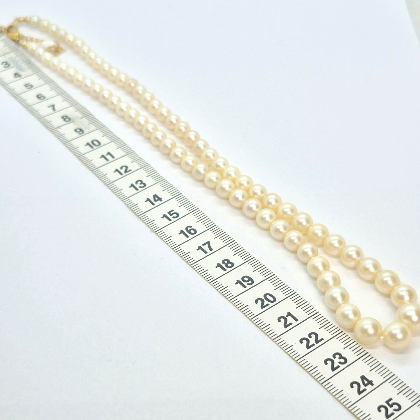 Natural Vintage Pearl Necklace Refurbished Perfect Round Pearls, Exceptional Quality