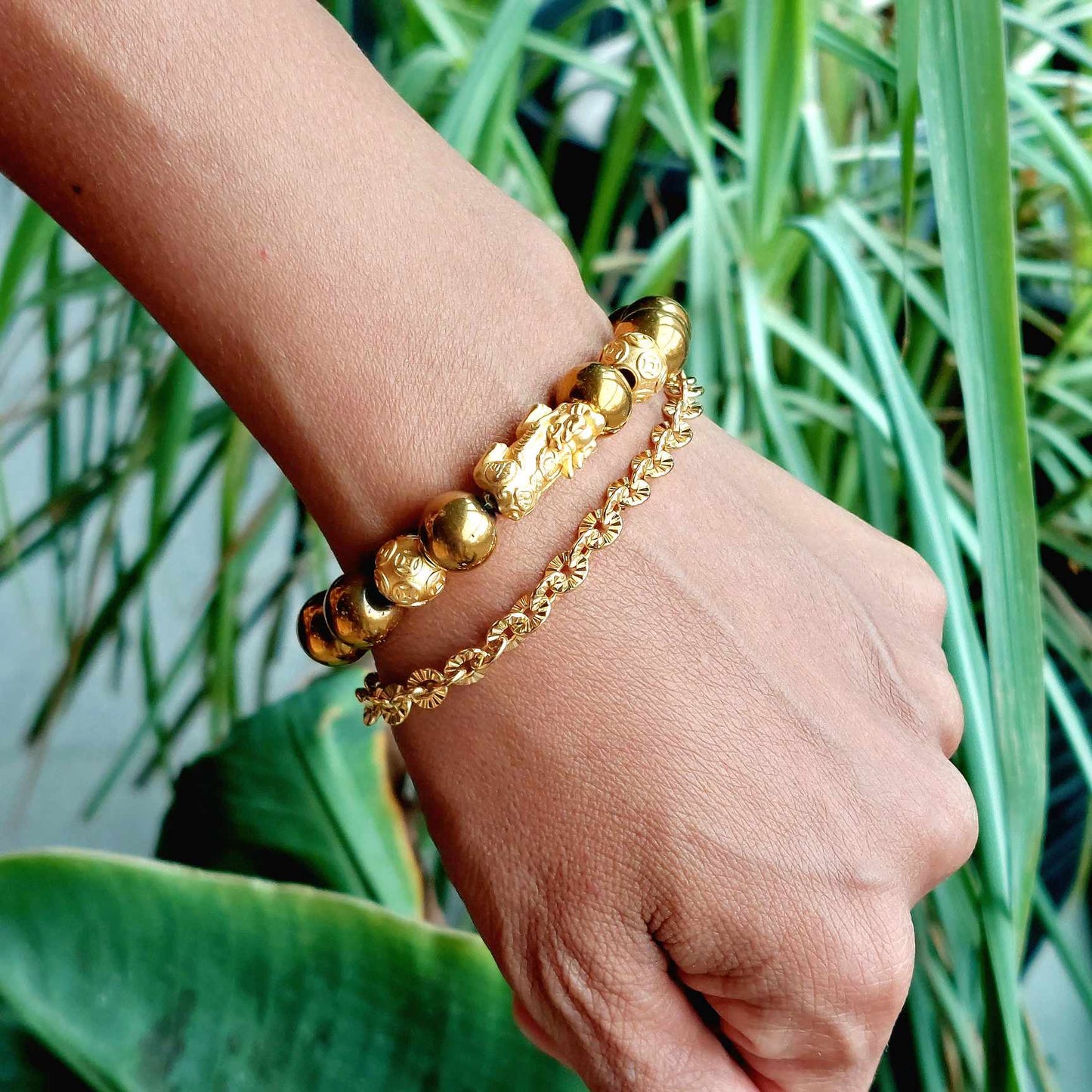 Sterling Silver Designer Bracelet - 18K Gold Plated
