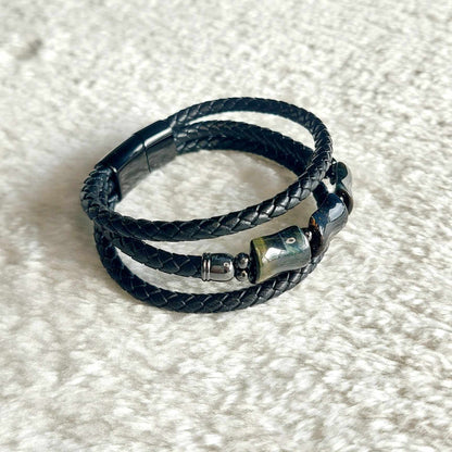 Tiger Eye with Leather Bracelets for Men
