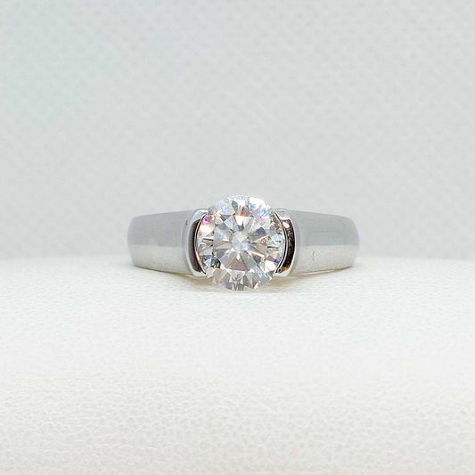 Moissanite 2ct Diamond Ring in Sterling Silver