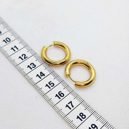 Hoop Earrings in Gold Plated Stainless Steel