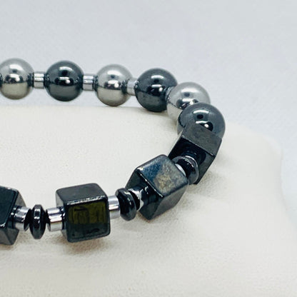Natural Hematite and Magnet Bracelet with 10mm Stones