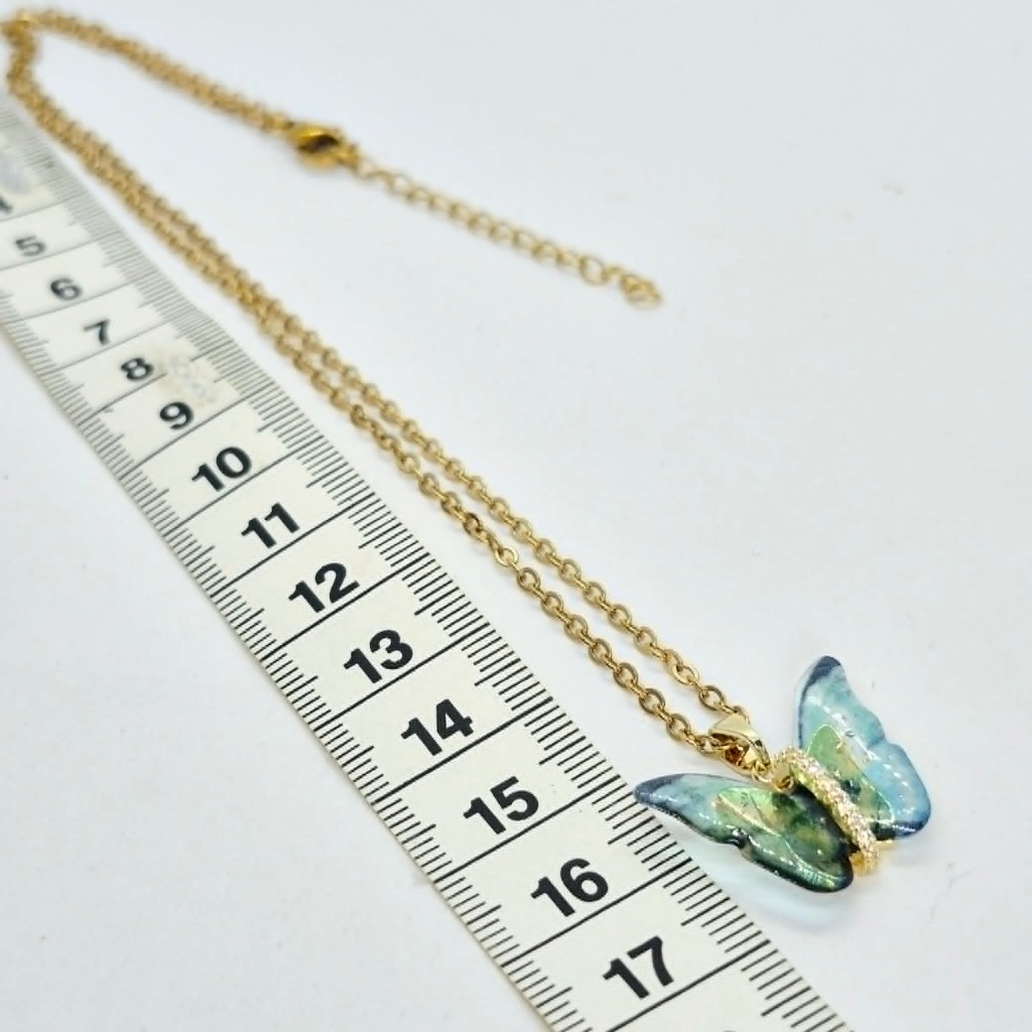 Butterfly Pendant with Gold Plated Stainless Steel Chain Necklace