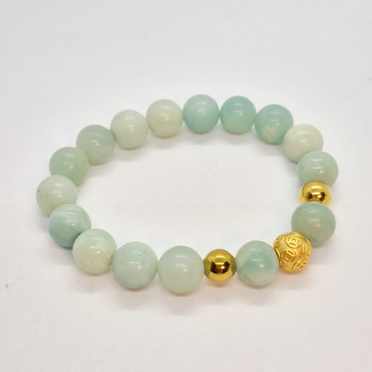 Natural Amazonite Bracelet in 10mm stones