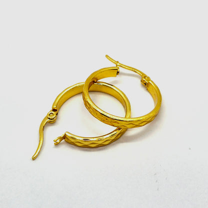 Hoop Earrings in Gold Plated Stainless Steel