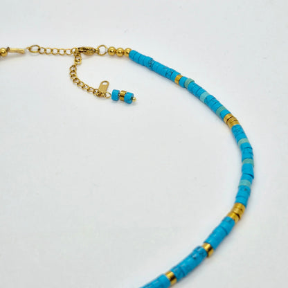 Natural Turquoise Choker in 4mm Stones