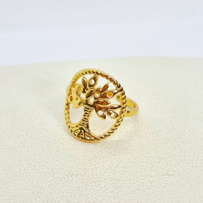 Gold Plated Stainless Steel Ring Resizeable