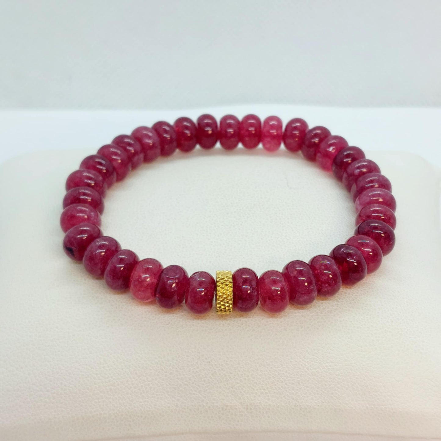 Natural Garnet Bracelet with 8x5mm Stones