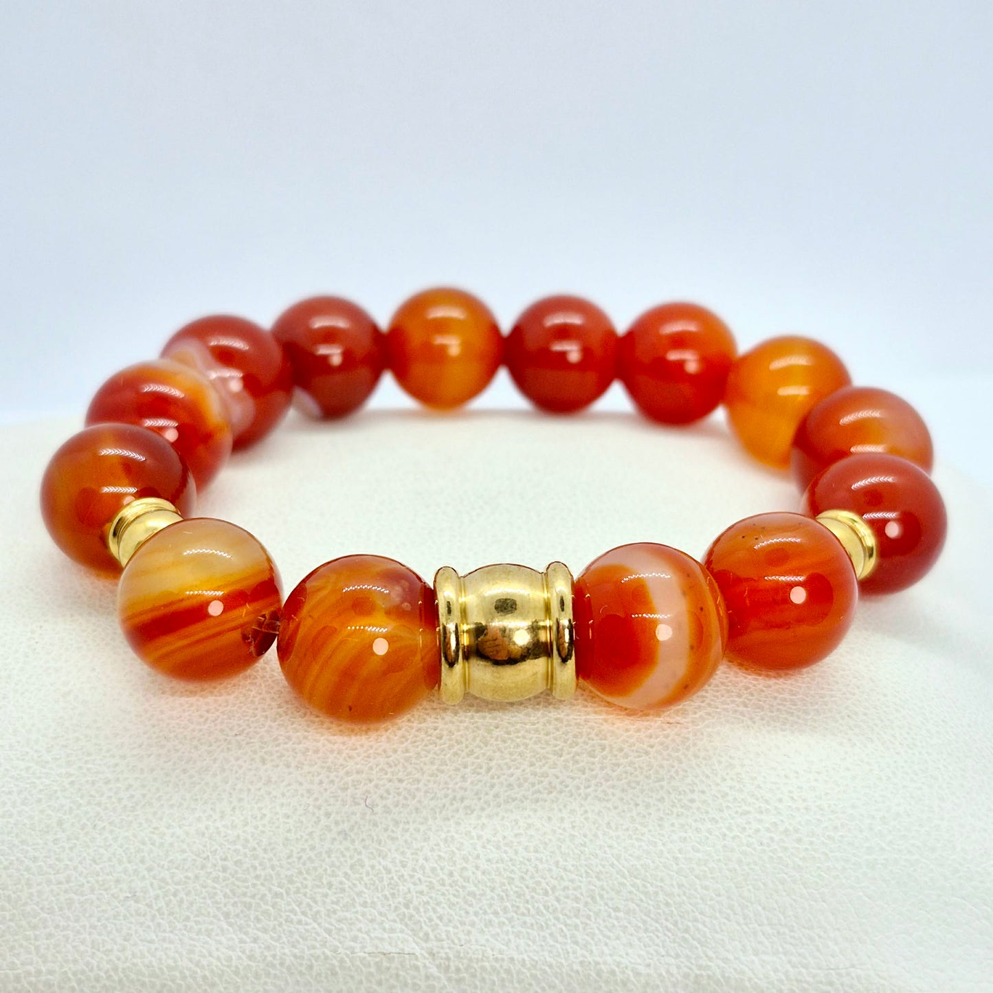 Natural Carnelian Bracelet in 12mm Stones