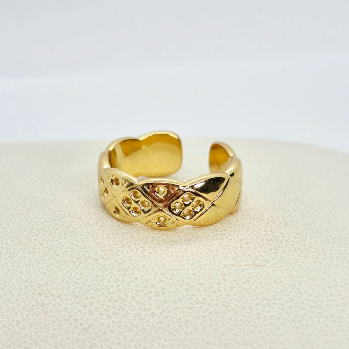 Gold Plated Stainless Steel Ring Resizeable
