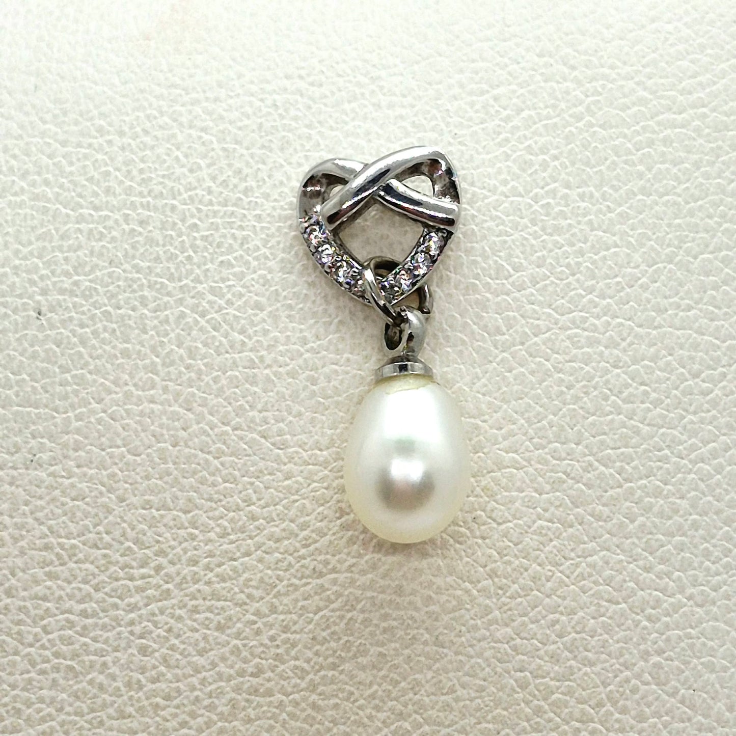 Natural Raindrop Pearl Earrings in Sterling Silver
