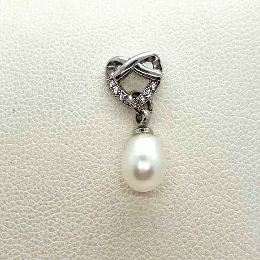 Natural Raindrop Pearl Earrings in Sterling Silver