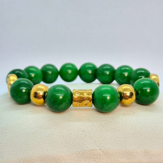 Natural South China Jade Bracelet in 10mm Stones
