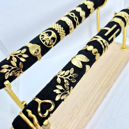 Gold Plated Stainless Steel Ring Resizeable
