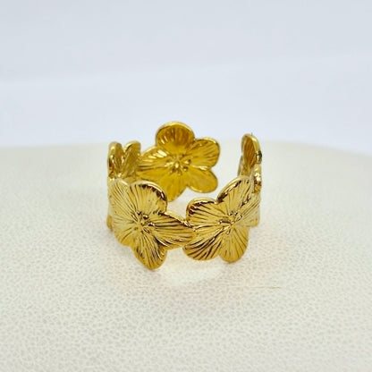Gold Plated Stainless Steel Ring Resizeable