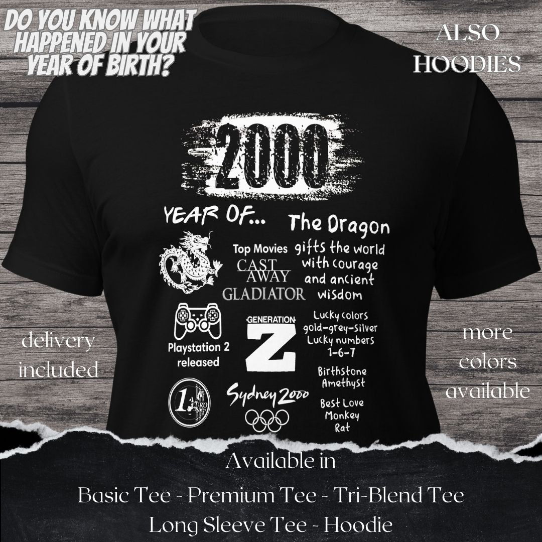 2000 TShirt and Hoodie is a Creative Graphic design for Men and Women
