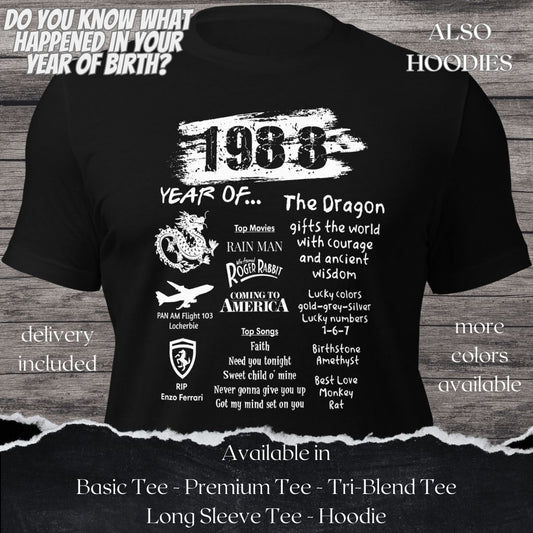 1988 TShirt and Hoodie is a Creative Graphic design for Men and Women