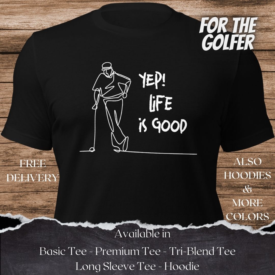 Golfer Silhouette Swing Golf TShirt and Hoodie is a Creative Golf Graphic design for Men and Women