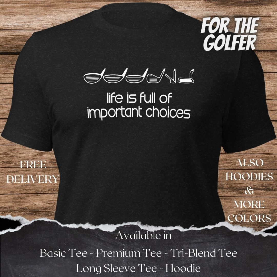 Golfer Swings Golf T-shirt en Hoodie is een creatief golfgrafisch ontwerp voor voor heren en dames
