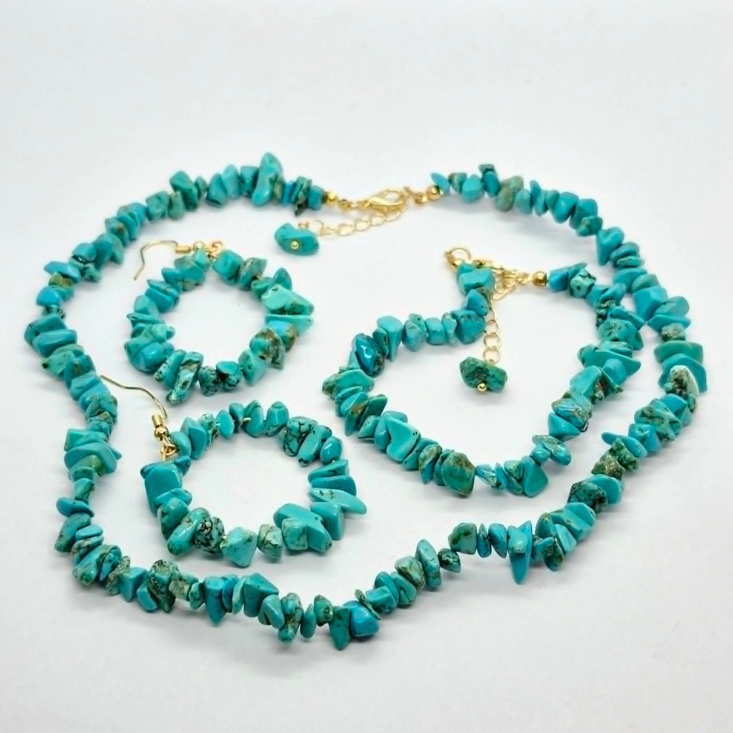 Natural Irregular Size Turquoise Set