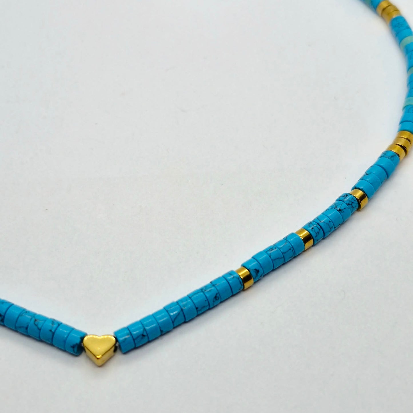 Natural Turquoise Choker in 4mm Stones