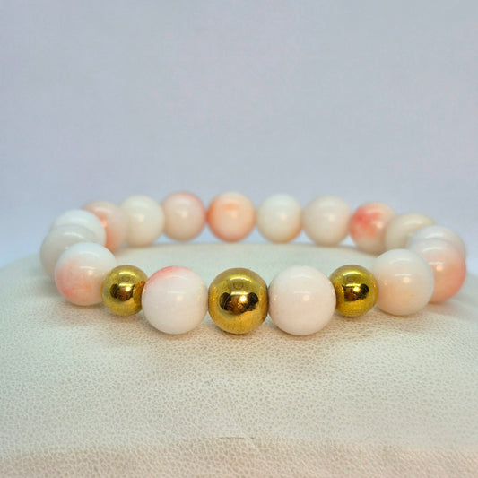 Natural Pink Jasper Bracelet in 10mm Stones