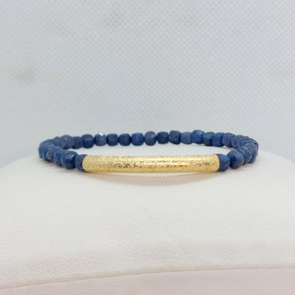 Natural Sapphire Stone Bracelet with 4mm Stones