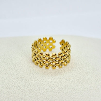 Gold Plated Stainless Steel Ring Resizeable
