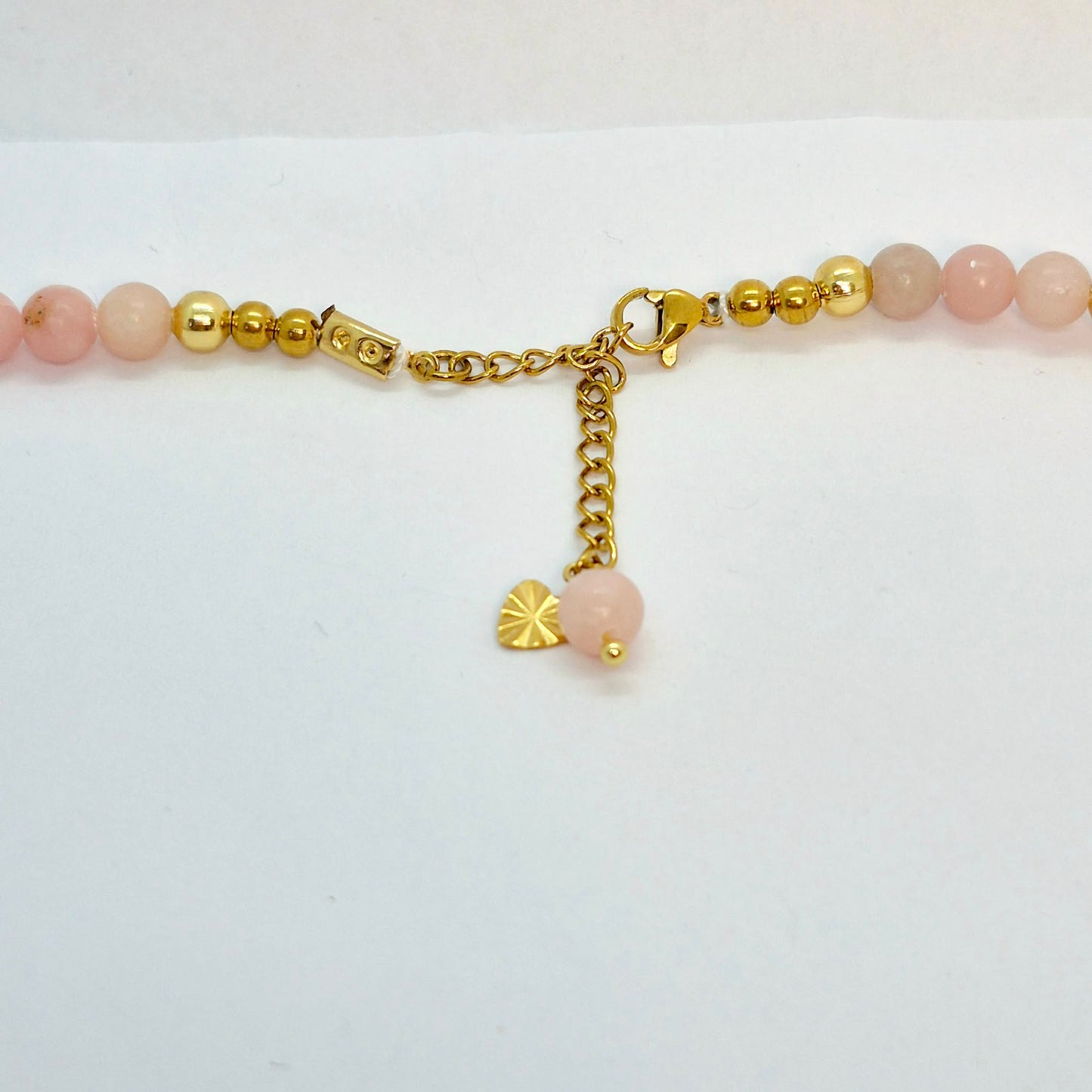 Natural Pink Opal Necklace Choker in 6mm Stones
