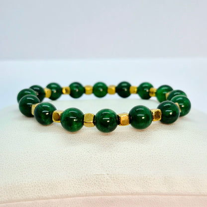 Natural South China Jade Bracelet in 8mm Stones