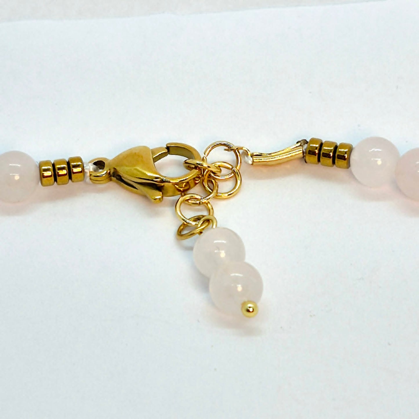 Natural Rose Quartz Necklace Choker in 8-12mm Stones