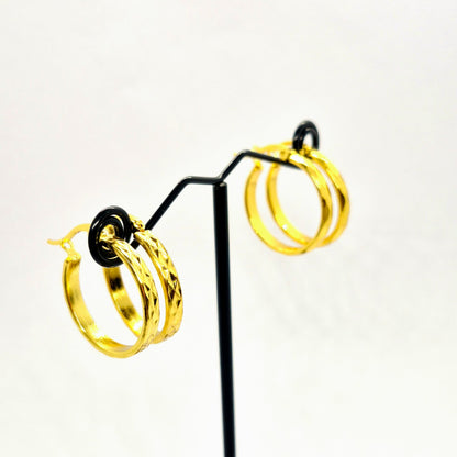 Hoop Earrings in Gold Plated Stainless Steel