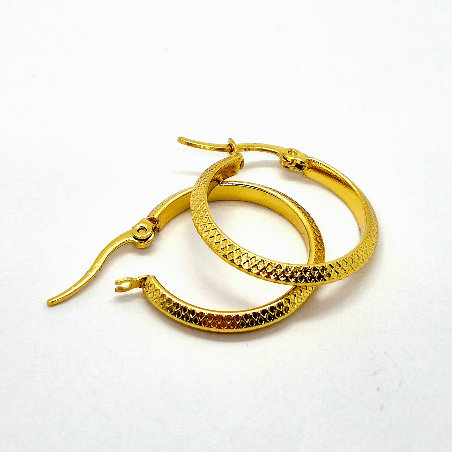 Hoop Earrings in Gold Plated Stainless Steel