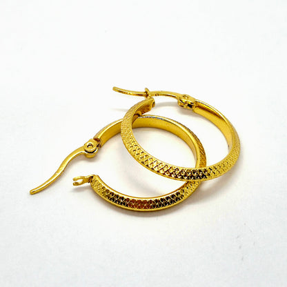 Hoop Earrings in Gold Plated Stainless Steel