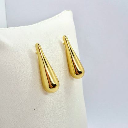 Raindrop Earrings in Gold Plated Stainless Steel