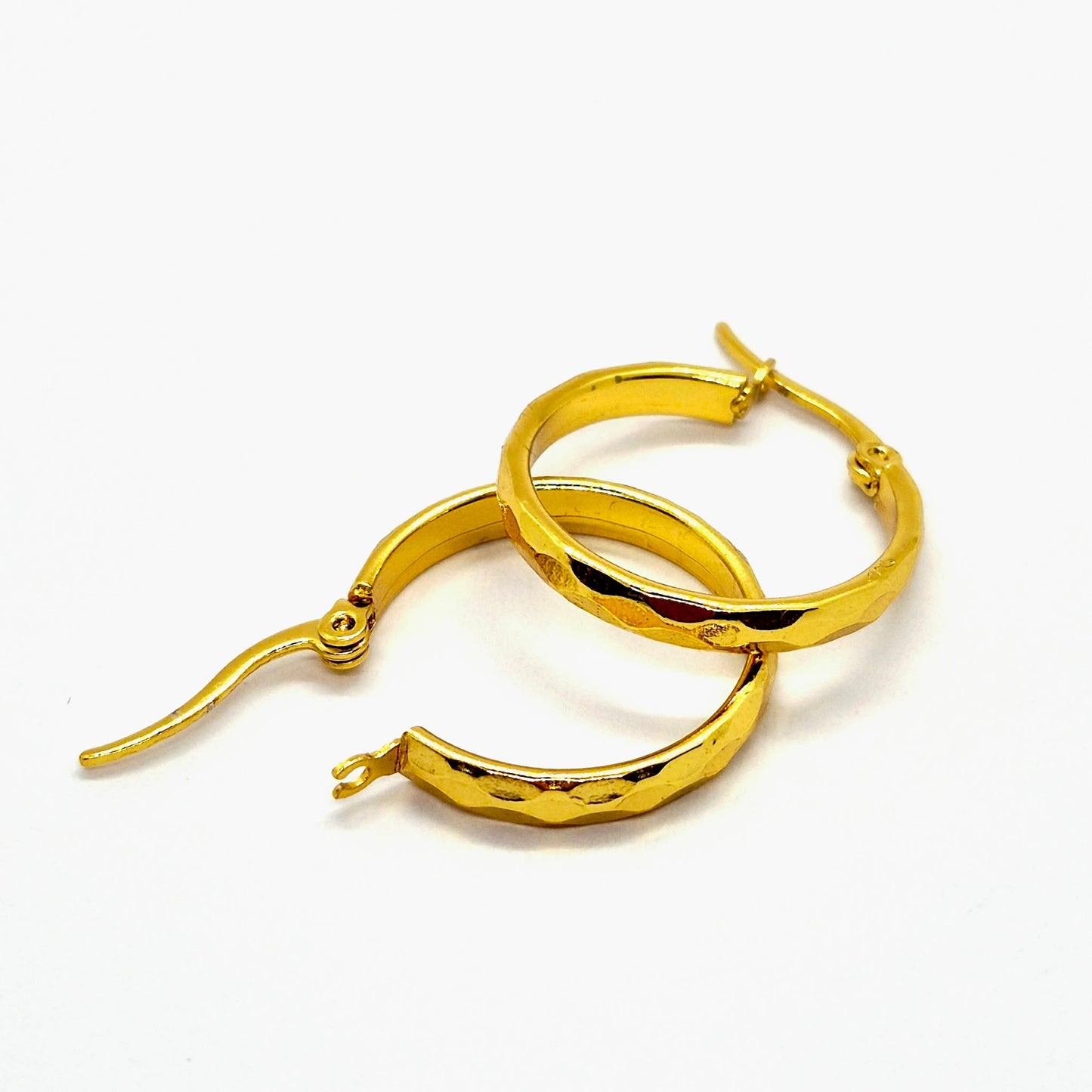 Hoop Earrings in Gold Plated Stainless Steel