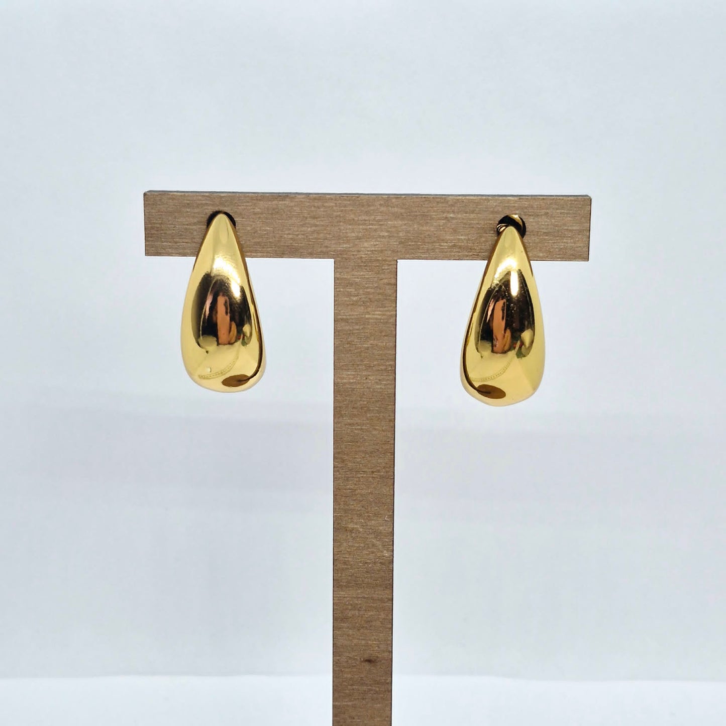 RainDrop Earrings in Stainless Steel Gold Plating